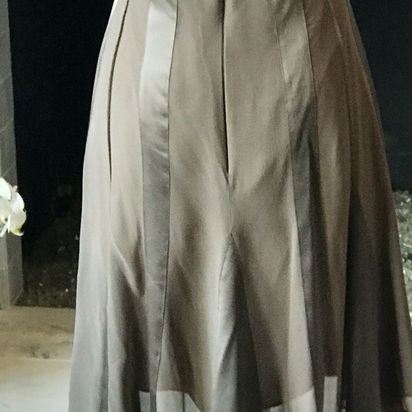 BCBGMaxAzria Cocoa Silk Halter Dress Size 6 - Picture 5 of 8